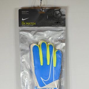 Nike GK Match Goalkeeper Gloves Blue NWT